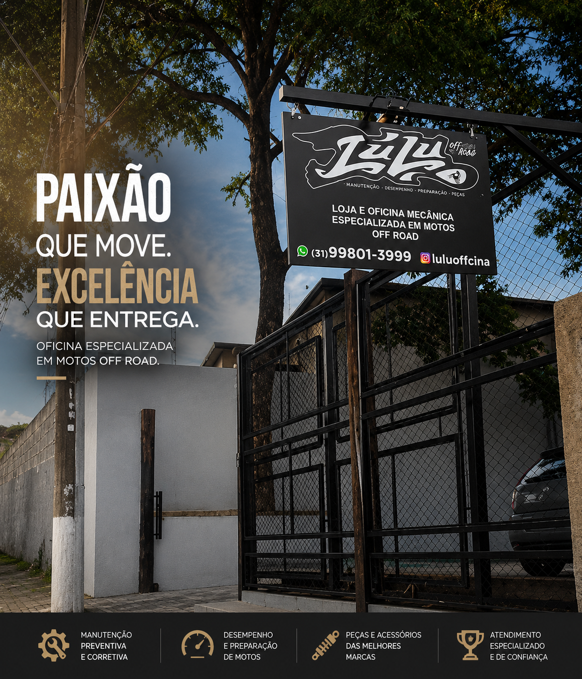 Fachada da Lulu Officina Off Road em Sete Lagoas